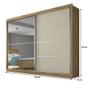 Imagem de Guarda Roupa Casal 2 Portas 4 Gavetas com Espelho Verona Plus Flex Color em MDF Made Marcs