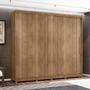 Imagem de Guarda Roupa Casal 2 Portas Correr 100% Mdf Londres Noce Bronze