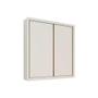 Imagem de Guarda Roupa Casal 2 Portas de Correr e 4 Gavetas Zurique Braúna/Off White - Europa