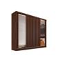 Imagem de Guarda Roupa Casal 2 Portas de Correr Ripadas c/ Espelhos e 4 Gavetas Galati Off White - Europa