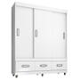 Imagem de Guarda Roupa Casal 20033 com Cômoda 8000 Flex e Multiuso 6020 Branco - Araplac