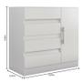 Imagem de Guarda Roupa Casal 20033 com Cômoda 8000 Flex e Multiuso 6020 Branco - Araplac
