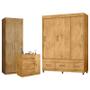 Imagem de Guarda Roupa Casal 20033 com Cômoda 8000 Flex e Multiuso 6020 Freijó - Araplac