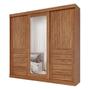 Imagem de Guarda-Roupa Casal 235cm 3 Portas de Correr com Espelho 100% MDF Boston Espresso Móveis