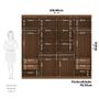 Imagem de Guarda Roupa Casal 238cm 8 Portas 4 Gavetas Master New Santos Andirá
