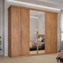 Imagem de Guarda-roupa Casal 267,60cm 6 Portas com Espelho 100% Mdf Linhares Espresso Móveis