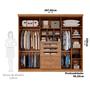 Imagem de Guarda-roupa Casal 267,60cm 6 Portas com Espelho 100% Mdf Linhares Espresso Móveis