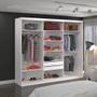 Imagem de Guarda-Roupa Casal 3 Portas Com 3 Espelhos 774E3 Branco Foscarini