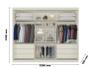 Imagem de Guarda Roupa Casal 3 Portas com Espelho - Athenas-Off White - Móveis Europa
