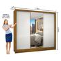 Imagem de Guarda-roupa Casal 3 Portas com Espelho Porto Plus Espresso Móveis