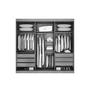 Imagem de Guarda Roupa Casal 3 Portas Correr Espelhada 6 Gavetas 100% MDF San Marino - Leifer