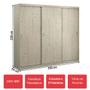 Imagem de Guarda-Roupa Casal 3 Portas de Correr 100% Mdf 7318g4 Marfim Areia - Foscarini