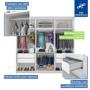 Imagem de Guarda Roupa Casal 3 Portas de Correr 4 Gavetas e 3 Espelhos Barcelona Minastex