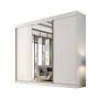 Imagem de Guarda Roupa Casal 3 Portas de Correr Espelho Inteiro Central 6 Gavetas Garibaldi 100% MDF - Valverde