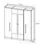 Imagem de Guarda Roupa Casal 4 Portas com Espelho Splendore Glass THB