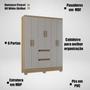 Imagem de Guarda Roupa Casal 6 Portas 135 cm 949 Damasco Off White POQQ