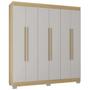 Imagem de Guarda Roupa Casal 6 Portas 180 cm 861 Damasco Off White POQQ