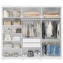 Imagem de Guarda Roupa Casal 6 Portas 2 Gavetas 4 Prateleiras Venice com Pés Branco - Demóbile