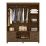 Imagem de Guarda Roupa Casal 6 Portas 2 Gavetas Castanho Wood MS912 Moval