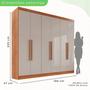 Guarda-roupa Casal 6 Portas 2 Gavetas França - Espresso Móveis Imagem de Guarda-roupa Casal 6 Portas 2 Gavetas França