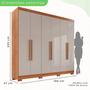 Guarda-roupa Casal 6 Portas 2 Gavetas França - Espresso Móveis Imagem de Guarda-roupa Casal 6 Portas 2 Gavetas França