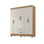 Imagem de Guarda-Roupa Casal 6 Portas 2 Gavetas Lite Nature/Off White