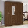 Imagem de Guarda-Roupa Casal 6 Portas 3 Gavetas com Espelho Santorini Henn