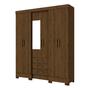 Imagem de Guarda-Roupa Casal 6 Portas 3 Gavetas com Espelho Santorini Henn