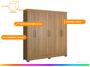 Imagem de Guarda-roupa Casal 6 Portas 3 Gavetas