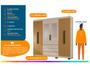 Imagem de Guarda-roupa Casal 6 Portas 4 Gavetas Araplac Lisboa