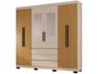 Imagem de Guarda-roupa Casal 6 Portas 4 Gavetas Araplac Lisboa