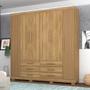 Imagem de Guarda Roupa Casal 6 Portas 6 Gavetas 223cm Quebec V02 Nature/Brisa - Mpozenato