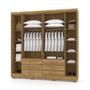 Imagem de Guarda Roupa Casal 6 Portas 6 Gavetas 223cm Quebec V02 Nature/Brisa - Mpozenato