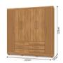 Imagem de Guarda Roupa Casal 6 Portas 6 Gavetas 223cm Quebec V02 Nature/Brisa - Mpozenato