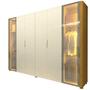 Imagem de Guarda-roupa Casal 6 Portas com 2 Portas Reflecta com Pés com Led Innova 100% MDF