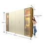 Imagem de Guarda-roupa Casal 6 Portas com 2 Portas Reflecta com Pés com Led Innova 100% MDF