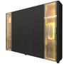 Imagem de Guarda-roupa Casal 6 Portas com 2 Portas Reflecta com Pés com Led Innova