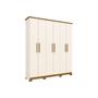 Imagem de Guarda Roupa Casal 6 Portas e 3 Gavetas Cover Off White/Nature - Henn