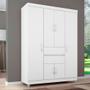 Imagem de Guarda Roupa Casal 6 Portas Ecom II Branco/Rosa Flex Baby Home-Demóbile