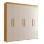 Imagem de Guarda Roupa Casal 6 Portas Grande 100% MDF Cinamomo Off White Milão Fênix