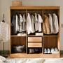 Imagem de Guarda Roupa Casal 6 Portas Itália  Cores Modernas Com 2 Gavetas Internas e Cabideiro