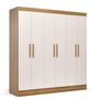 Imagem de Guarda Roupa Casal 6 Portas Itália  Cores Modernas Com 2 Gavetas Internas e Cabideiro