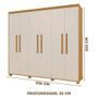 Imagem de Guarda Roupa Casal 6 Portas MDF Cinamomo Off White