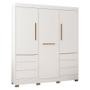 Imagem de Guarda Roupa Casal 77020 Branco com Pés Reto News  Araplac