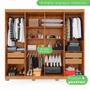 Imagem de Guarda-roupa Casal 8 Portas 4 Gavetas com Espelho com Pés Montreal 100% MDF