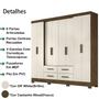 Imagem de Guarda Roupa Casal 8 Portas 9413 Castanho Wood Off White Moval