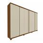 Imagem de Guarda-Roupa Casal Absolut New 6 Portas 4 Gavetas Ripado 100% Mdf Castanho/Off White - Gelius