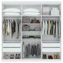 Imagem de Guarda-Roupa Casal Alonzo 6 Portas 4 Gavetas Com Espelho Branco