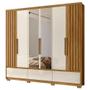 Imagem de Guarda Roupa Casal Amazonas E Cômoda Lisboa Freijó Off White Com Espelho - Moval