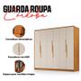 Imagem de Guarda Roupa Casal Ambiente Córdoba 6 Portas Freijó Off White Pina - Luapa